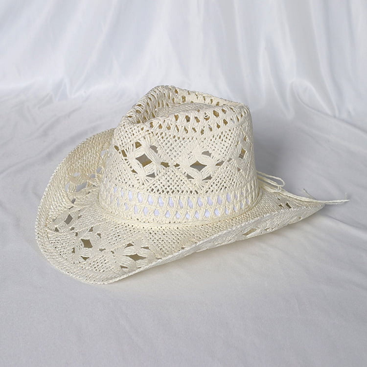 8716 Women Straw Cowboy Hat Wide Brim Sun Hat Cowgirl Summer Western Cowboy Devil main image 2