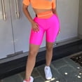 thumbnail image 1 of Women Stretch Biker Bike Shorts Workout Spandex Leggins Knee Length Short Trousers Women Summer Slim Shorts Womens, 1 of 1