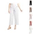 thumbnail image 1 of Women Stretch Twill Cropped Wide Leg Pant Women’s High Waist Casual Wide Leg Pants Cropped Pants For Women, 1 of 7