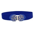 thumbnail image 1 of Women Stretchy Belts for Dresses Wide Elastic Waist Belts Plus Size Vintage Stretch Belt Retro Buckle Fashion Waist Belts Perfect for Women Dresses Sweater And Shirt Blue One Size, 1 of 4