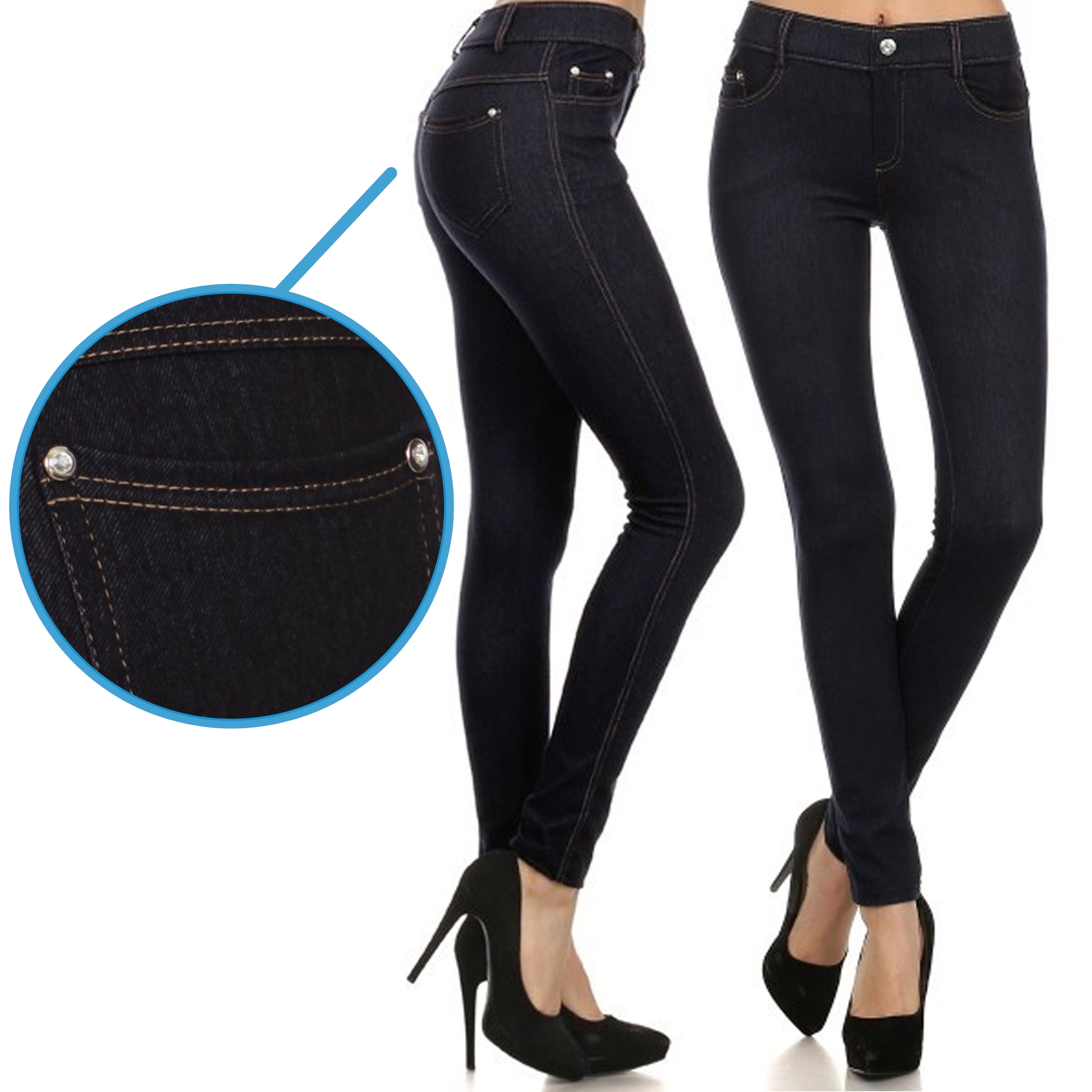 Women Stretchy Black Denim Jegging Skinny Jeans Pencil Pants Leggings Slim  Small