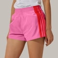 thumbnail image 1 of Women Stretchy Casual Sport Shorts High Waist Woven Seersucker Training Summer, M, Pink, 1 of 3