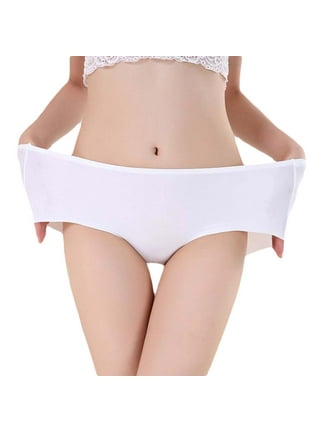 FOCUSSEXY Women's Underwear Cotton Stretch Thong 4 Pcs Underwear Full  Coverage Panty High Waist Briefs 