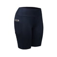 thumbnail image 1 of Women Stretchy Sport Shorts with Pockets ,High Waist Biker Tummy Control Yoga Pant, 1 of 2
