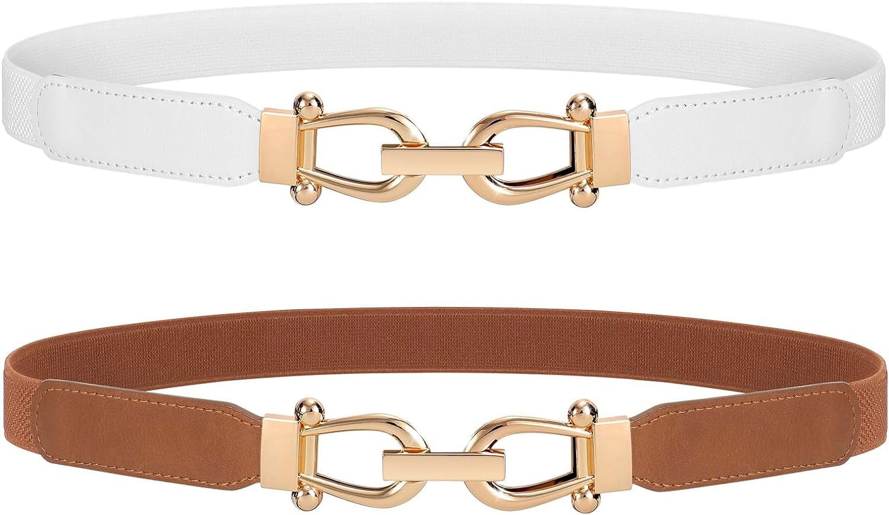 Women Stretchy Waist Belt Retro Elastic Skinny Belt for 