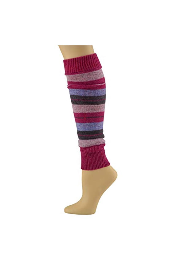 Women Stripe Lamb-swool Leg Protectors Leg Warmer