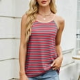 thumbnail image 1 of Women Striped Cami Tank Tops Sleeveless Spaghetti Strap Loose Fit Shirt Tops Tunic Lightweight Camisole, S-XXL, 1 of 8