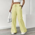 thumbnail image 1 of Women Striped Elastic Waist Casual Pants with Pockets Lightweight Breathable Wide Leg Lounge Trousers for Summer Daily Wear, 1 of 5