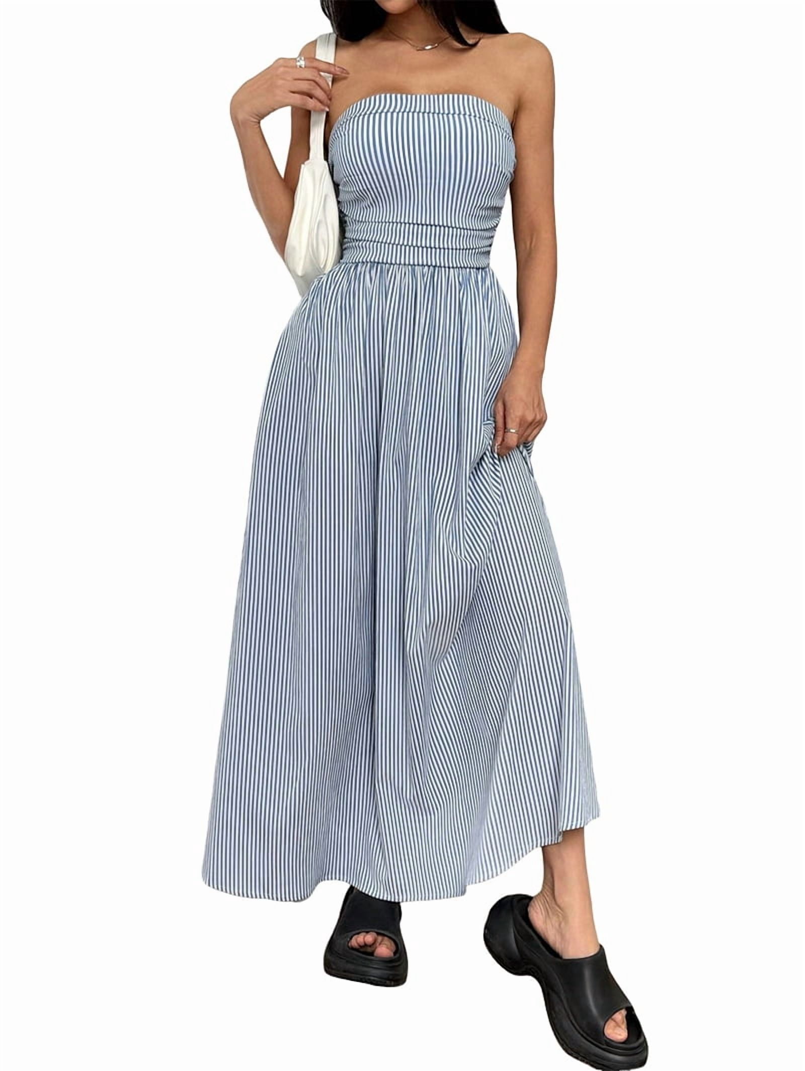 blue tube maxi dress Royal Radiance