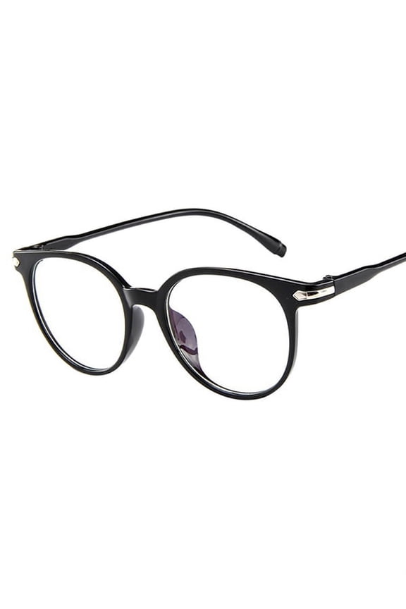 Women Stylish Oval Non-prescription Eyeglasses Clear Lens Eyewear