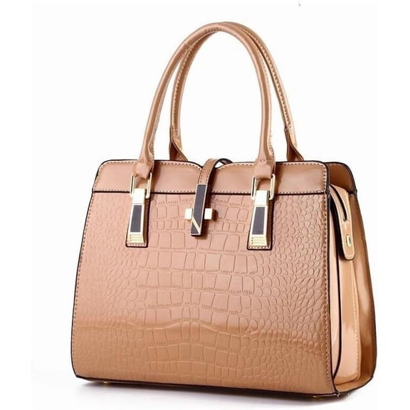 Women Stylish Purse Handbag Lady Large Capacity Cross-Body Bags Solid Color Shoulder Bag with Internal Pocket Wallets