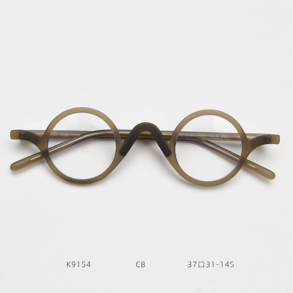 Women Stylish Small Round Olive Green Eyeglass Frame Men Acetate Classic Eyeglasses Glasses Frame