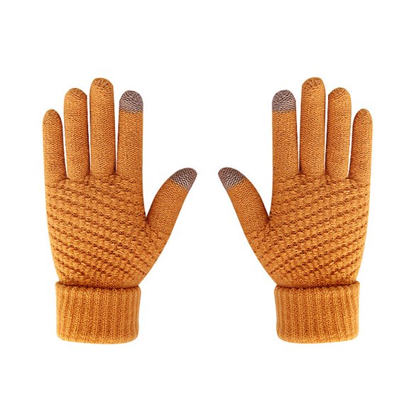 Women Stylish Thicken Thermal Gloves Thick Gloves Stylish Knit Thermal Gloves Winter Warm 2 Half Finger Gloves