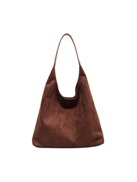 Women Suede Shoulder Bag Fall Winter Fashion Crossbody Purse Handbag Tote