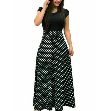 Women Summer Autumn FloralPrint Boho Skirt Dress Short Sleeve Party Bodycon Long Maxi Dress Beach Sundress