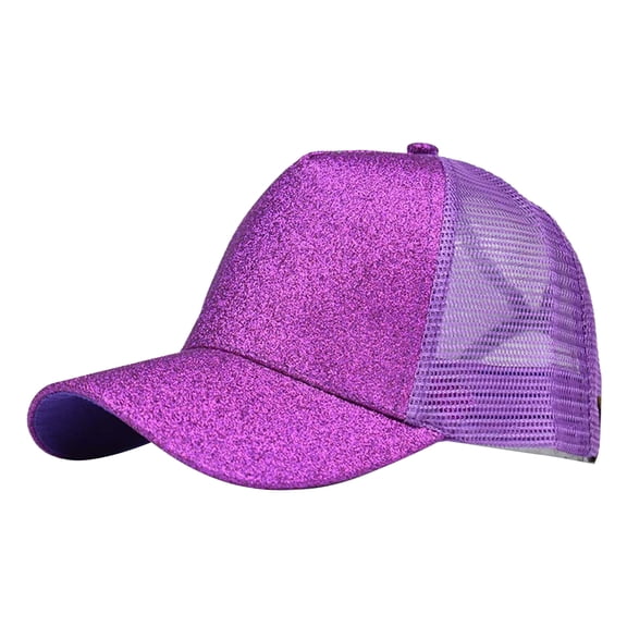 Women Summer Baseball Cap Anti UV Mesh Ponytail Hat Adjustable Outdoor Sports