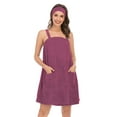 thumbnail image 1 of Women Summer Bathrobe Ladies Bath Dress Beauty Salon Wrap Towel Dress With Straps Bath Towel For Ladies, 1 of 4