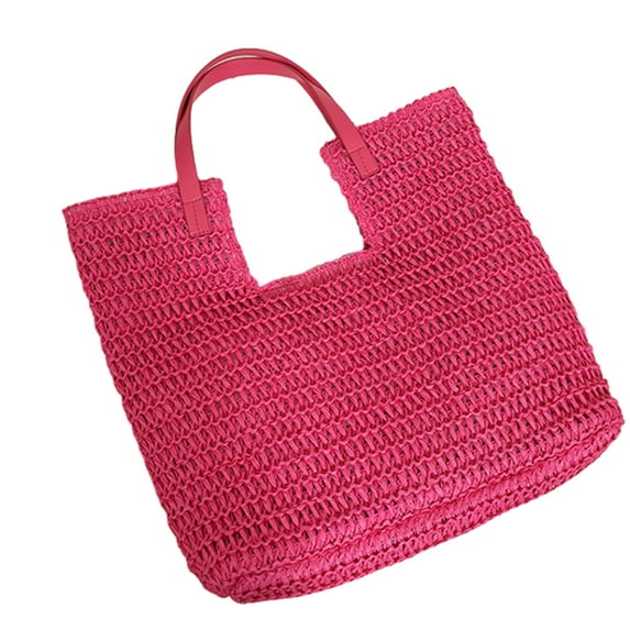 Women Summer Beach-Bag Straw Woven Tote Bag Fashion Shoulder Bag Seaside Handbag
