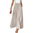 thumbnail image 1 of Women Summer Beach Vacation Pants High Waisted Wide Leg Pants Printed Loose Flowy Casual Palazzo Lounge Trousers, 1 of 6