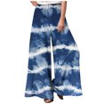 thumbnail image 1 of Women Summer Beach Vacation Pants High Waisted Wide Leg Pants Printed Loose Flowy Palazzo Lounge Trousers, 1 of 4