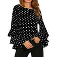 thumbnail image 1 of Women Summer Blouses Blusa Vintage Petal Sleeve Chiffon Blouse Shirts, 1 of 1