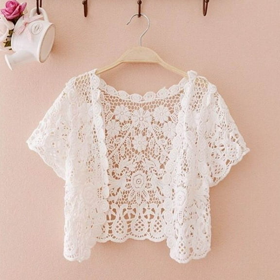 Women Summer Casual Fashion Short Thin Hollow Knitted Lace Versatile Cardigan Neck Scarf Women Winter Travel Scarf Shawl Wrap plus Size Shawl with Hood Lace Scarf Shawl Wrap Dress Cover up Shawl