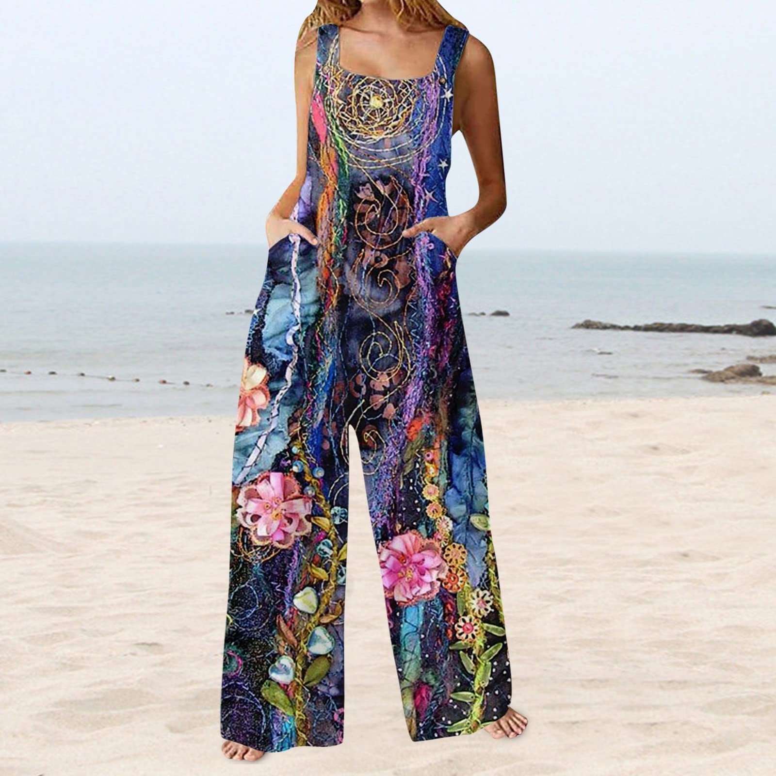 Bohemian romper pants top