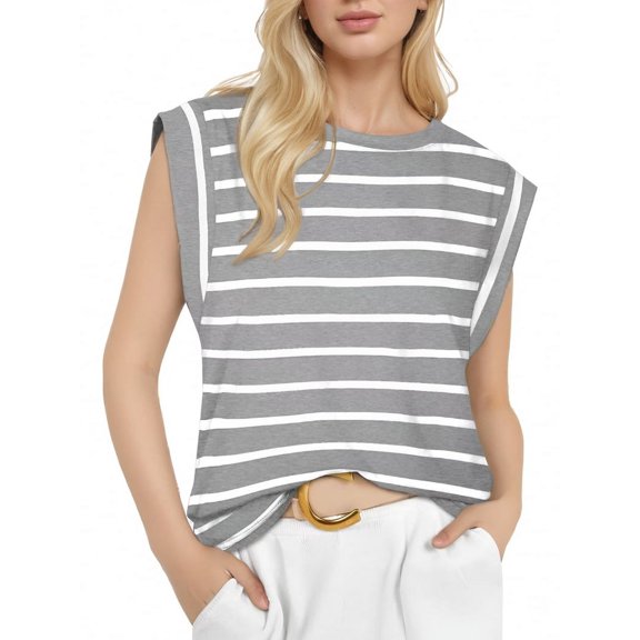 Women Summer Casual Tank Gray M