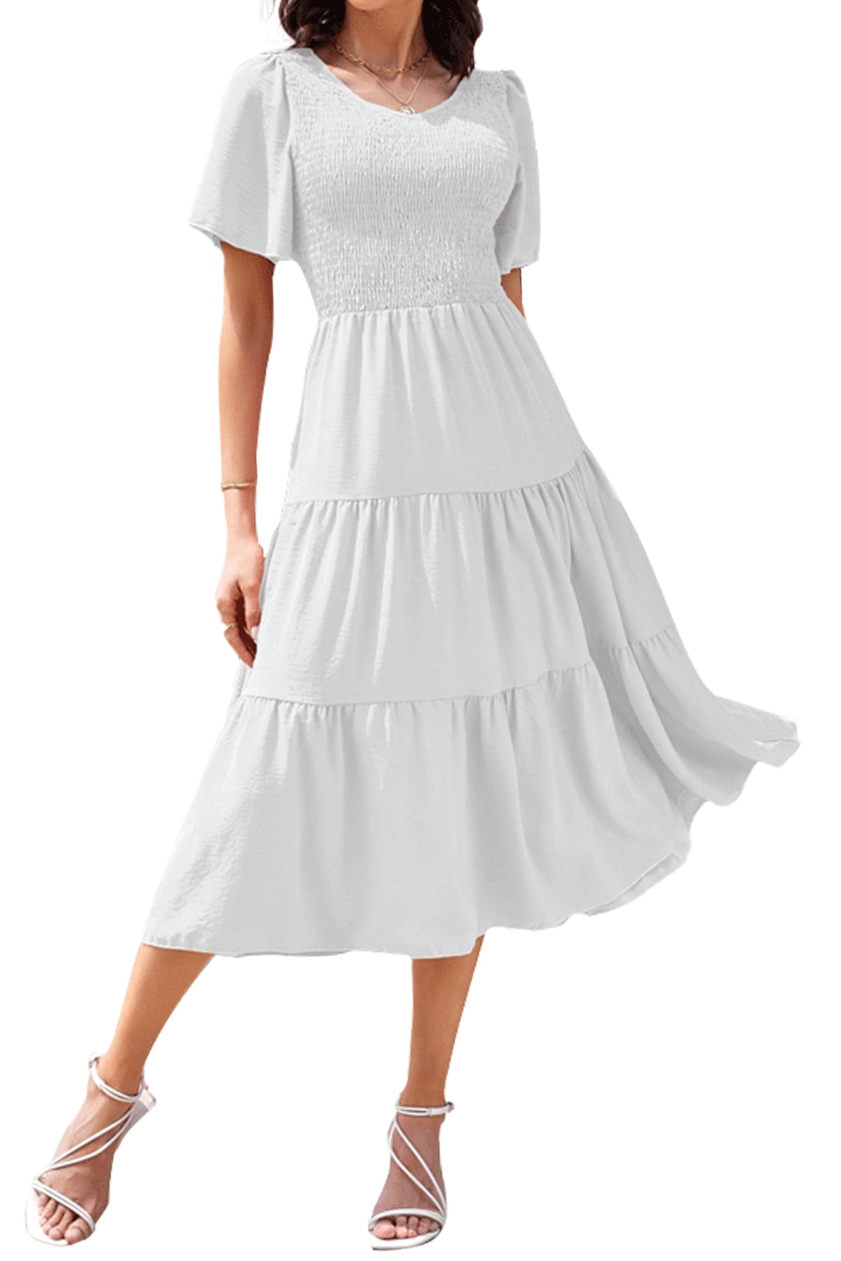 V Neck Casual Dress