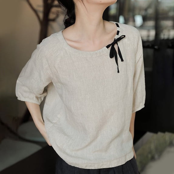 Womens Summer Shirts and Tops Women Short Sleeve Shirt T Shirts for Women Loose Fit Workout Solid Tops for Women T Shirts for Women Plus Size