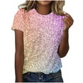 thumbnail image 1 of Women Summer Clothes Womens Plus Size Cotton Tops Loose Fit Shirts for Women Graphic Tees Funny Crewneck Tunic Tops for Women Short Sleeve, 1 of 4