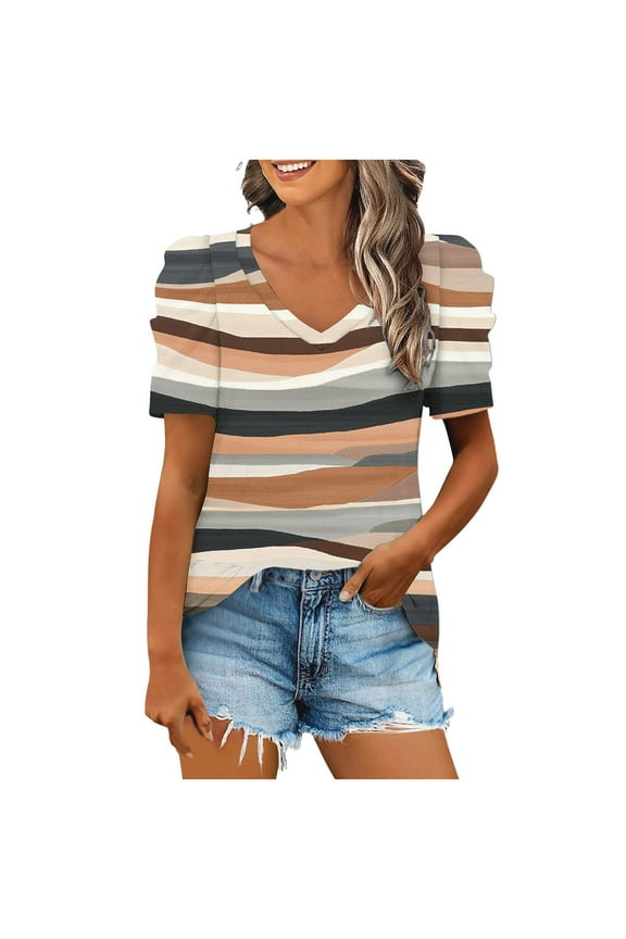 Women Summer Clothes Womens Tops Plus Size Cotton Women's Clothing Plus Size White V Neck Tshirt Women