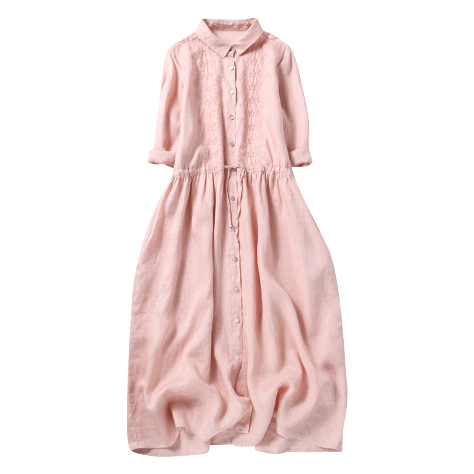ruched linen dress Linen Dress with Ruched Tie Detail