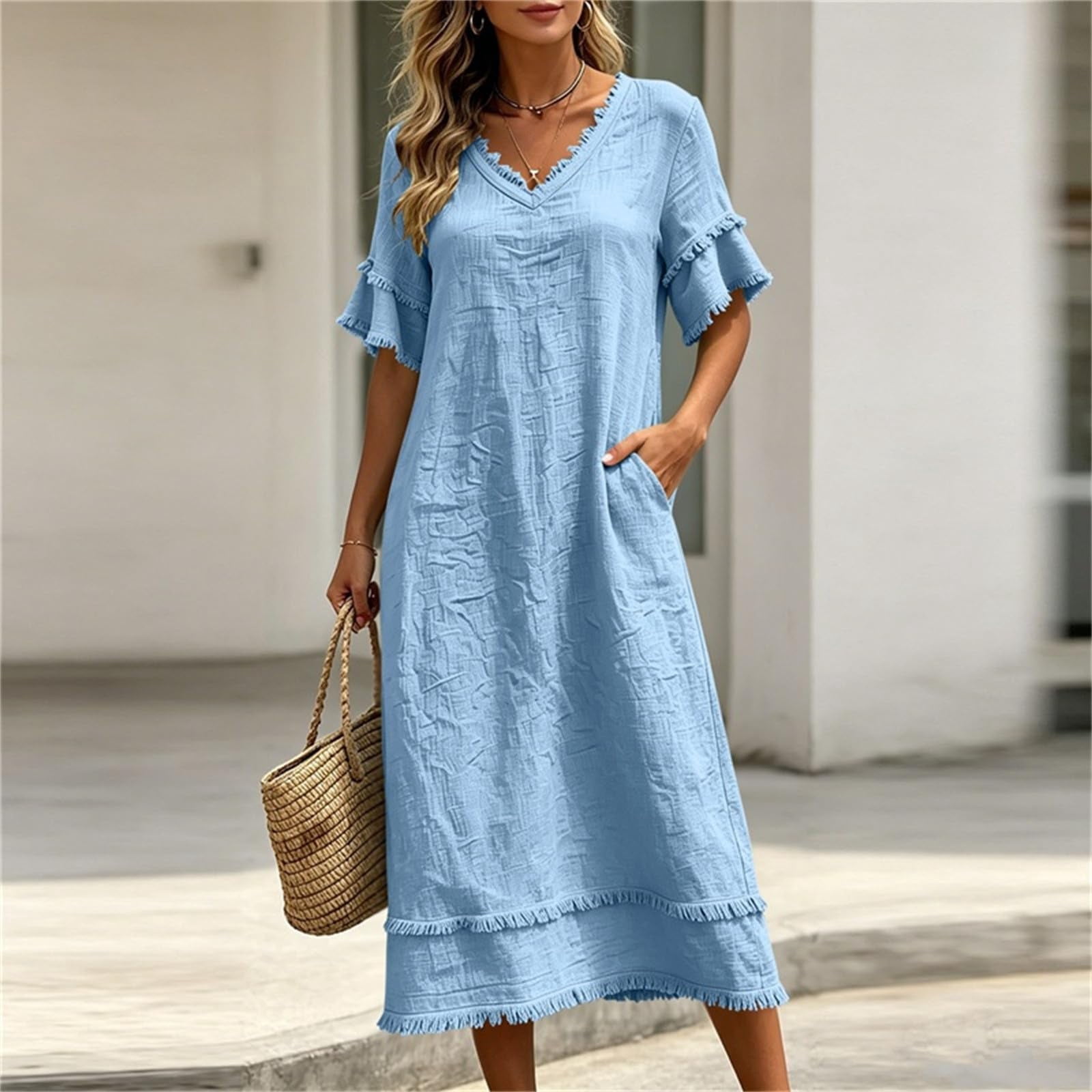 white cotton midi dress for women Veronica Beard Lisette Poplin | Functional centre Stylish Dresses Lady Vintage SIZE:2/3Y (26) wishlist
