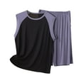 thumbnail image 1 of Women Summer Cotton Pajama Set Plus Size Soft Lounge Shorts & Sleeveless Tank Top Sleepwear for Home, 1 of 2