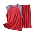 thumbnail image 1 of Women Summer Cotton Pajama Set Plus Size Soft Lounge Shorts & Sleeveless Tank Top Sleepwear for Home, 1 of 2