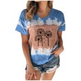 thumbnail image 1 of Women Summer Crewneck Tshirt Tops Casual Trendy Loose Fit Tunic Tees Ladies Sexy Short Sleeve Comfy Sweatshirts Blouses, 1 of 4