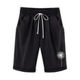 thumbnail image 1 of Women Summer Delion Print High Waisted Cotton Pants Shorts Women Plus Pajamas for Women Shorts Set with Robe Size Shorts Silk Pajamas for Women Shorts Set Lace Lacing Beach Workout Pocket Five Point P, 1 of 6