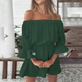 thumbnail image 1 of Women Summer Dresses Vintage Print Beach Sexy Off Shoulder Tunic Summer Dresses Casual Loose Fit Sleeve Mini Dress Casual Fall Dress Long Sleeve Womens Swing Dress Knee Length Dress Wrap Maxi Dress, 1 of 4