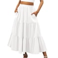 thumbnail image 1 of Women Summer Elastic Waist Skirt Polyester Spandex Flowy for Beach and Daily Wear, 1 of 3