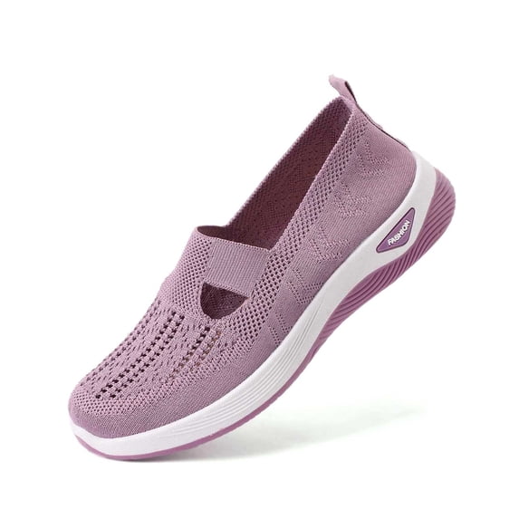 Women Summer Fashion Breathable Mesh On Casual Sports Shoes with Round Toe Non Sole Design for Everyday Wear
