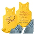 thumbnail image 1 of Women Summer Fashion Let Them Letter Print T Shirt Casual Sleeveless Vest Top Business Casual Top Fitted Back Support Top Women Sleep Camisole Metallic Top Women Athletic Set Athletic Womens Top, 1 of 4