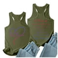 thumbnail image 1 of Women Summer Fashion Let Them Letter Print T Shirt Casual Sleeveless Vest Top Business Casual Top Fitted Back Support Top Women Sleep Camisole Metallic Top Women Athletic Set Athletic Womens Top, 1 of 4