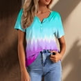thumbnail image 1 of Women Summer Fashion Tops Printed V Neck Short Sleeved Shirts Casual Loose Comfortable Tops Synthetic Long Sleeve Shirt Women Casual Raglan Tee Short Sleeve Athletic Shirt Women Womens Swim Cheer Long, 1 of 4