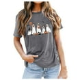 thumbnail image 1 of Women Summer Halloween Doodles T-Shirt Crewneck Short Sleeve Ghost Graphic Tees Casual Funny Halloween Party Tops, 1 of 5