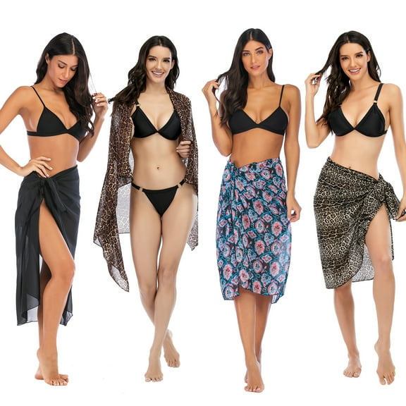 Women Summer Leopard Print Long Maxi Lower Body Skirt Ladies Party Holiday Beach Skirts Dress