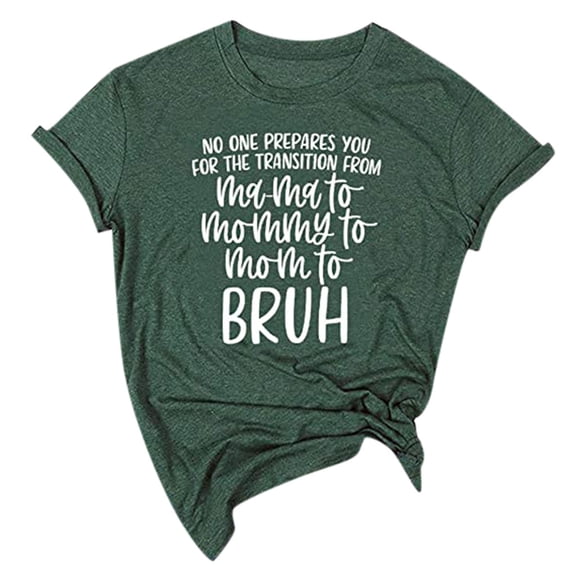 Women Summer Letter Print Fun O Neck Cute T-Shirts Blouse Tops