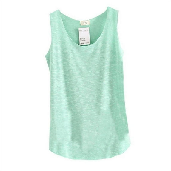 Women Summer Loose Bamboo Cotton Vest Tank T-Shirt Casual Sleeveless Blouse Tops