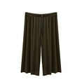thumbnail image 1 of Women Summer Lounge Capris Lightweight Wide Leg Flowy Ultra Soft Pjs Bottoms Elastic Waisted Cropped Pant, 1 of 6