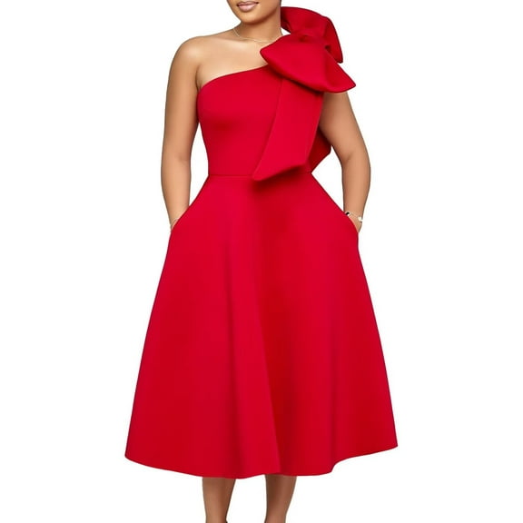 Women Summer Maxi Dress One Shoulder Dresses Casual A Line Flowy Long Sundress